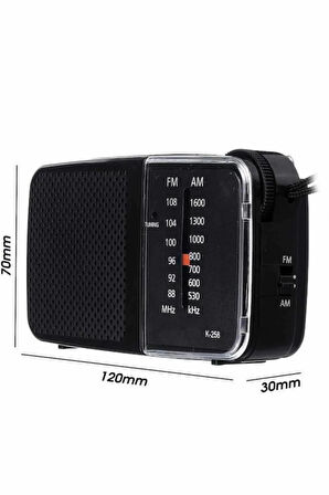 Knstar K-258 Taşınabilir Cep Radyosu