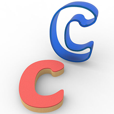 C Harfi PC Kurabiye Kalıbı