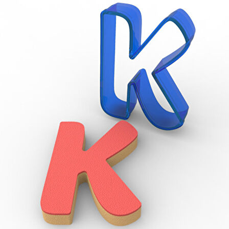 K Harfi PC Kurabiye Kalıbı