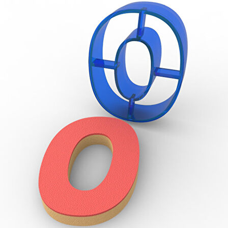 O Harfi PC Kurabiye Kalıbı