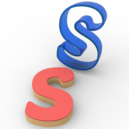 S Harfi PC Kurabiye Kalıbı