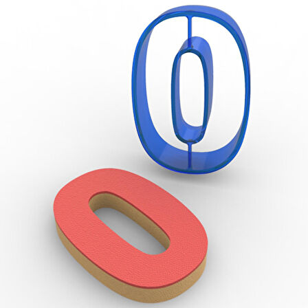 0 Rakam PC Kurabiye Kalıbı