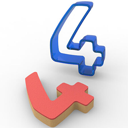 4 Rakam PC Kurabiye Kalıbı