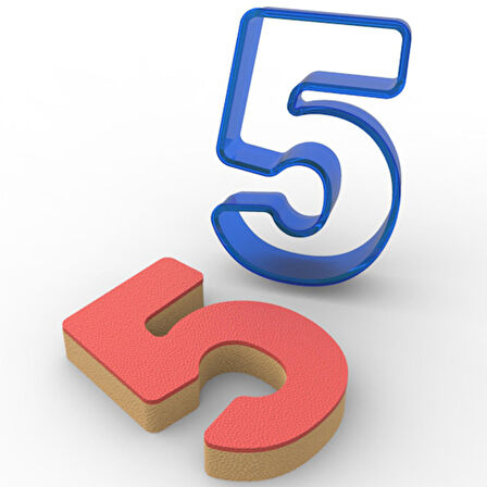 5 Rakam PC Kurabiye Kalıbı