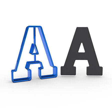 11cm A harfi PC Kurabiye Kalıbı