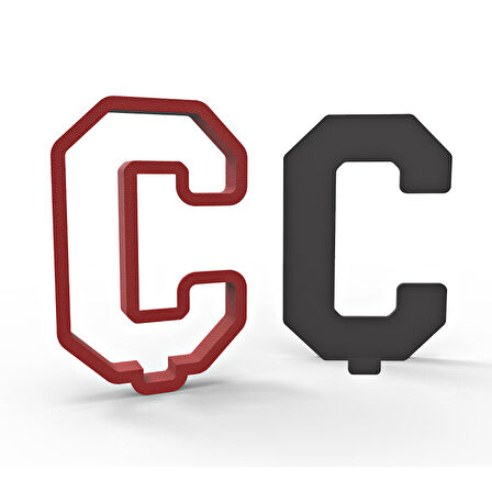 Büyük Ç harfi 11 cm Kurabiye Kalıbı