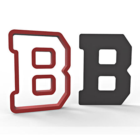 Büyük B harfi 11 cm Kurabiye Kalıbı