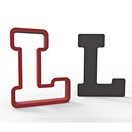 Büyük L harfi 11 cm Kurabiye Kalıbı