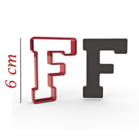 6 cm F Harfi Kurabiye Kalıbı