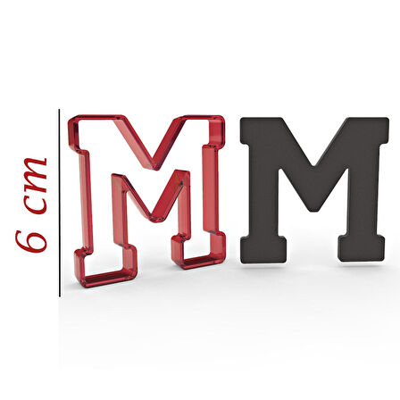 6 cm M Harfi Kurabiye Kalıbı