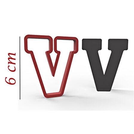 6 cm V Harfi Kurabiye Kalıbı