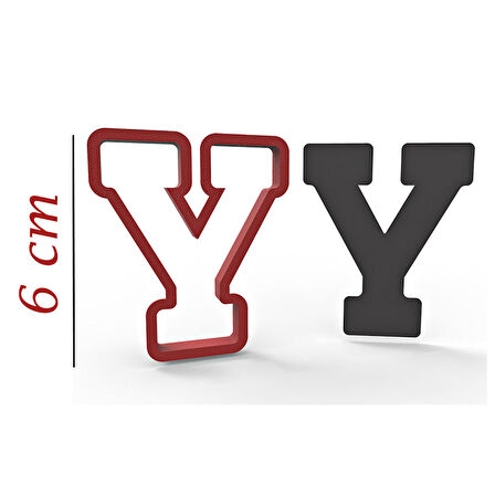 6 cm Y Harfi Kurabiye Kalıbı