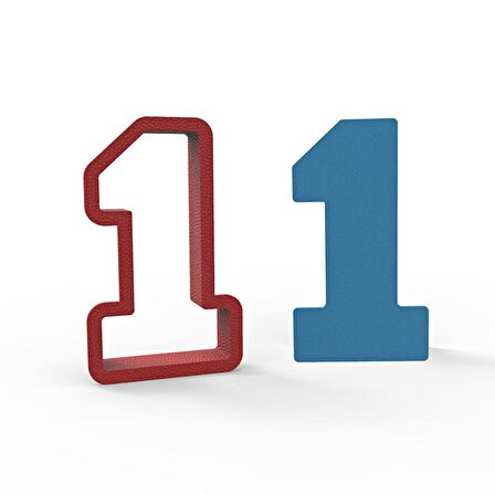 Büyük NBA 1 Rakam 11cm Kurabiye Kalıbı