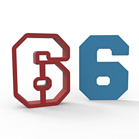 Büyük NBA 6 Rakam 11cm Kurabiye Kalıbı