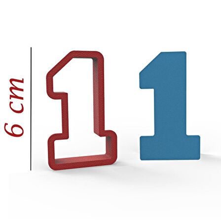 NBA 1 Rakam 6cm Kurabiye Kalıbı