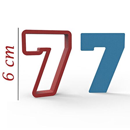 NBA 7 Rakam 6cm Kurabiye Kalıbı