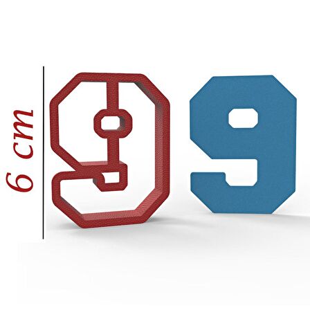 NBA 9 Rakam 6cm Kurabiye Kalıbı