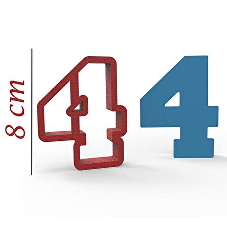 NBA 4 Rakam 8cm Kurabiye Kalıbı