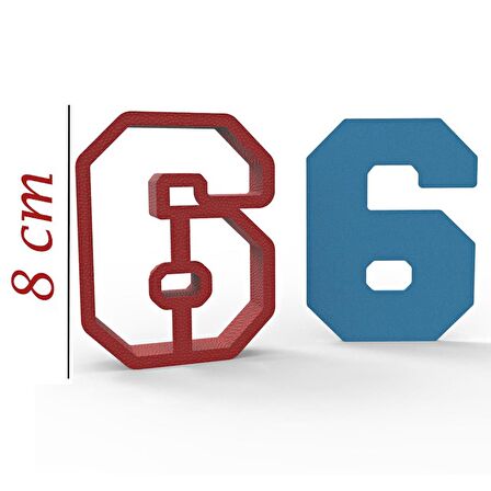 NBA 6 Rakam 8cm Kurabiye Kalıbı