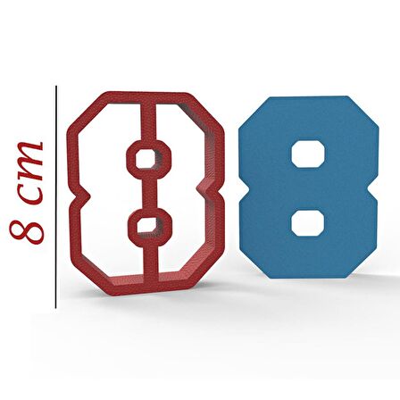 NBA 8 Rakam 8cm Kurabiye Kalıbı