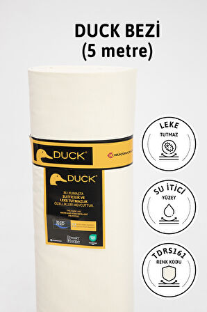 Premier Metrelik Duck Keten Kumaş Su İtici Bez 5 Metre TDRS161 - Krem