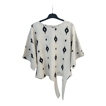 1051 KISA KOL ÖNÜ BAĞLAMALI KETEN TAKIM