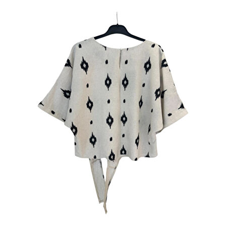 1051 KISA KOL ÖNÜ BAĞLAMALI KETEN TAKIM