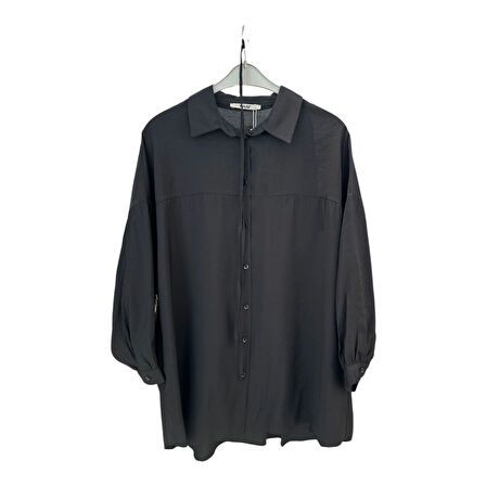 GMLK01 BİYE KEMERLİ ÖNÜ PERVAZLI GÖMLEK