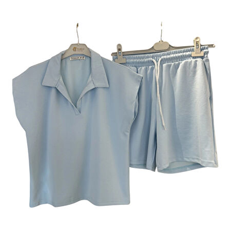 9007 POLO YAKA TİŞÖRT ŞORT TAKIM