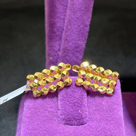 22 Ayar Altın Küpe Şık Tasarım 3.46gr Kadın Hediye