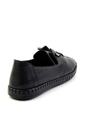 Siyah Leather Kadın Casual Ayakkabı K01028130503