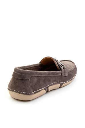 Vizon Hakiki Deri Kadın Loafer Ayakkabı K01028130601