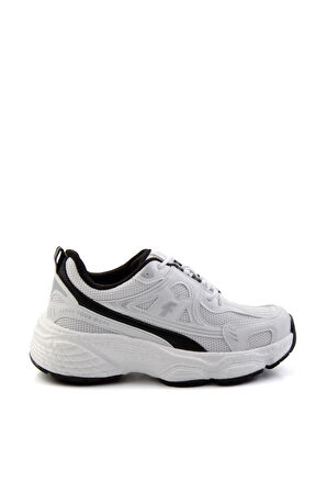 Beyaz Siyah File  Kadın Sneaker K01027032922