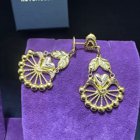 22 Ayar Altın Küpe Tavus Kuşu Özel Tasarım 3.47gr Kadın Hediye Paksoy Kuyumculuk