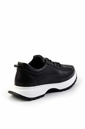 Siyah Siyah Hakiki Deri Kadın Sneaker K01048002103