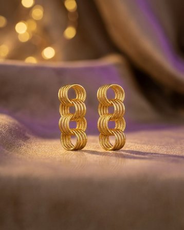 22 Ayar Altın Küpe Samanyolu 4.58gr Kadın Hediye