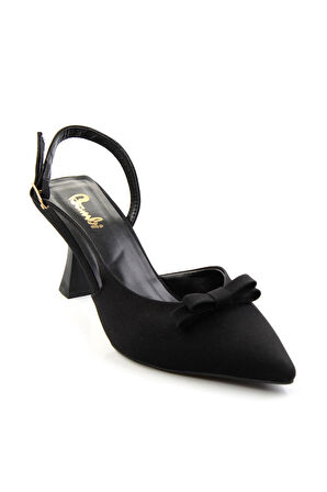 Mat Siyah  Kadın Klasik Topuklu Ayakkabı K01074025238