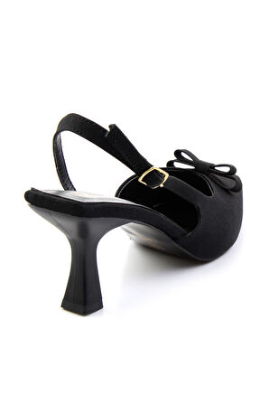Mat Siyah  Kadın Klasik Topuklu Ayakkabı K01074025238
