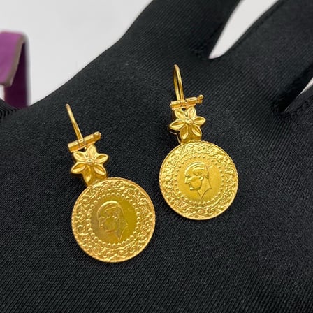 Paksoy 22 Ayar Çeyrekli Takoz Altın Küpe 5.93 gr