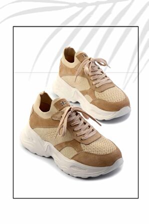 Bej Triko  Kadın Sneaker K01120100082
