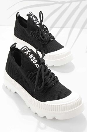 Bambi Siyah Triko  Kadın Sneaker K01122000182