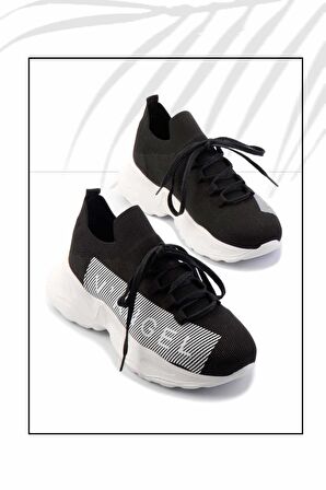 Siyah Triko  Kadın Sneaker K01120100182