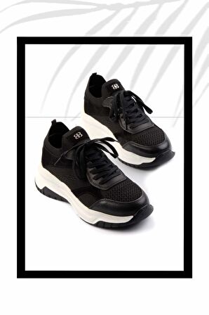 Siyah Triko  Kadın Sneaker K01120100282