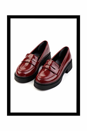 Bordo Rugan  Kadın Loafer Ayakkabı K01129107008