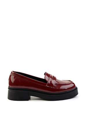 Bordo Rugan  Kadın Loafer Ayakkabı K01129107008