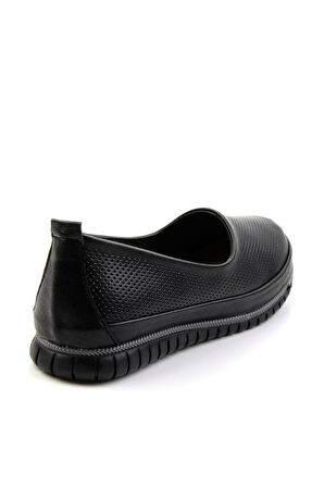 Siyah Leather Kadın Babet K01140004903