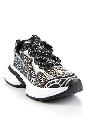 Siyah Taşlı  Kadın Sneaker K01140014309