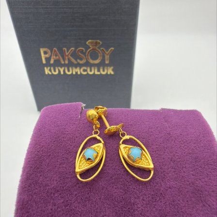 22 Ayar Altın Çocuk Küpesi 1.40gr Hediye