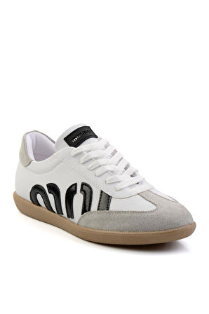 Beyaz Siyah  Kadın Sneaker K01179888809