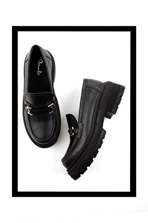 Siyah  Kadın Loafer Ayakkabı K01179200409
